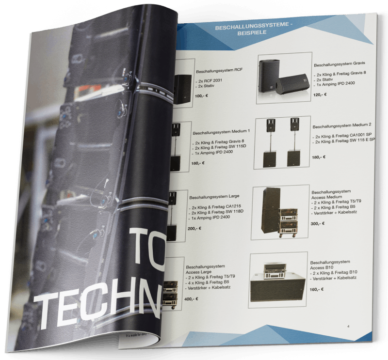 MA-Events Technikkatalog MA Events Dryhire Miete Eventtechnik c